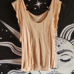 American Eagle Outfitters Peach Scoop Neck Tank Top